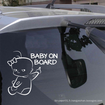 Les autocollants de vinyle de décoration de voiture inclinent le bébé à bord de l&#39;autocollant de décalques de voiture, l&#39;autocollant découpé avec des matrices pour la voiture
